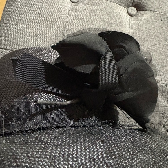 Andree Canadian Black Boater‎ Hat with Veil - Picture 8 of 8